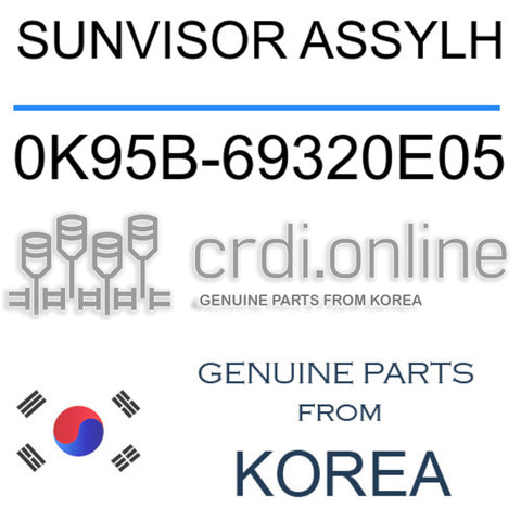 SUNVISOR ASSYLH [ORIGINAL] 0K95B-69320E05 0K95B69320E05 0K95B 69320E05