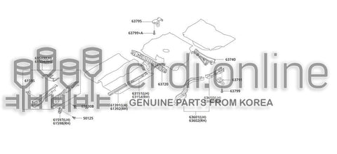 EXTENSION ASSY-REAR SIDE MEMBERLH 63650-51000P0 6365051000P0 63650 51000P0