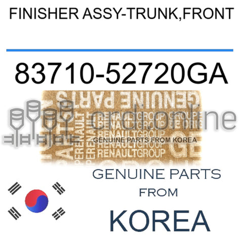 FINISHER ASSY-TRUNK,FRONT [ORIGINAL] 83710-52720GA 8371052720GA 83710 52720GA