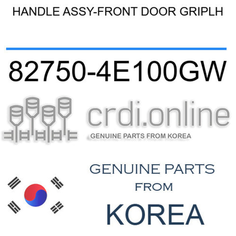 HANDLE ASSY-FRONT DOOR GRIPLH [ORIGINAL] 82750-4E100GW 827504E100GW 82750 4E100GW