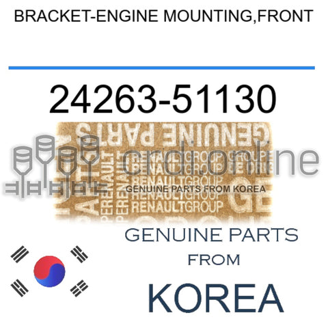 BRACKET-ENGINE MOUNTING,FRONT [ORIGINAL] 24263-51130 2426351130 24263 51130