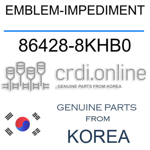 EMBLEM-IMPEDIMENT 86428-8KHB0 864288KHB0 86428 8KHB0