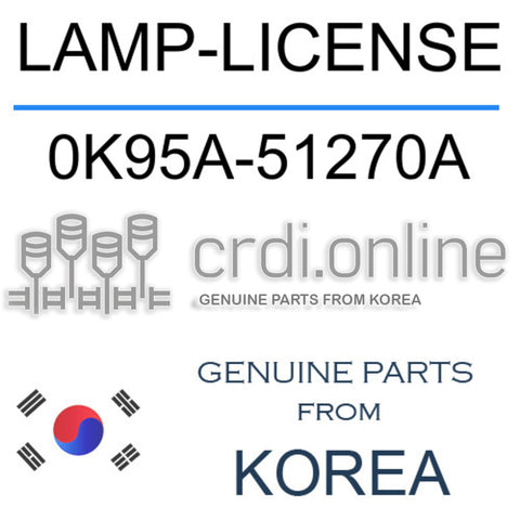 LAMP-LICENSE [ORIGINAL] 0K95A-51270A 0K95A51270A 0K95A 51270A