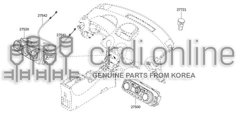 CABLE-TEMP CONTROL 27542-JY10A 27542JY10A 27542 JY10A