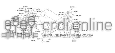 BRACKET-ENGINE MOUNTINGFRONT 24263-51201 2426351201 24263 51201