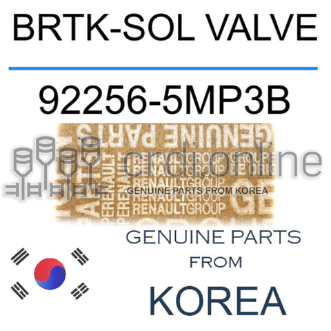 BRTK-SOL VALVE [ORIGINAL] 92256-5MP3B 922565MP3B 92256 5MP3B