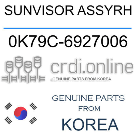 SUNVISOR ASSYRH [ORIGINAL] 0K79C-6927006 0K79C6927006 0K79C 6927006