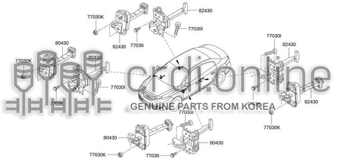 CHECK LINK ASSY-FRONT DOOR 80430-5700R 804305700R 80430 5700R