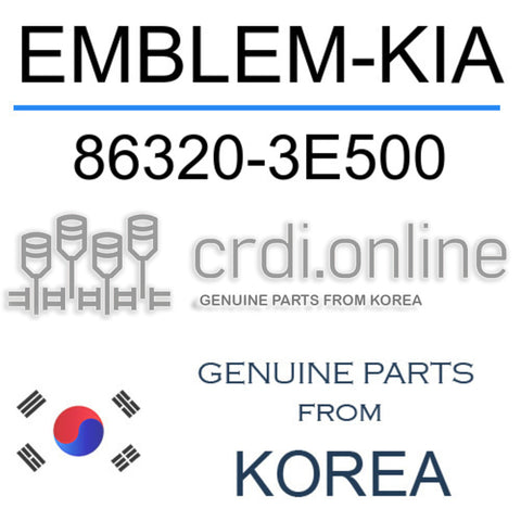 EMBLEM-KIA [ORIGINAL] 86320-3E500 863203E500 86320 3E500