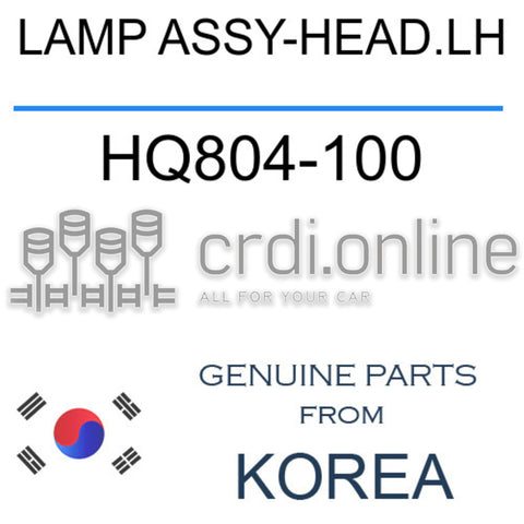 LAMP ASSY-HEAD.LH [ORIGINAL] HQ804-100 HQ804100 HQ804 100