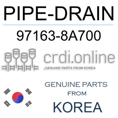 PIPE-DRAIN 97163-8A700 971638A700 97163 8A700