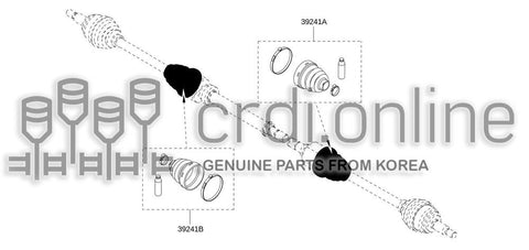 REPAIR KIT-DUST BOOTINNER 39241-8408R 392418408R 39241 8408R