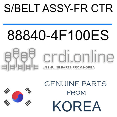 S/BELT ASSY-FR CTR 88840-4F100ES 888404F100ES 88840 4F100ES