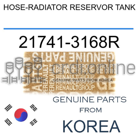 HOSE-RADIATOR RESERVOR TANK [ORIGINAL] 21741-3168R 217413168R 21741 3168R