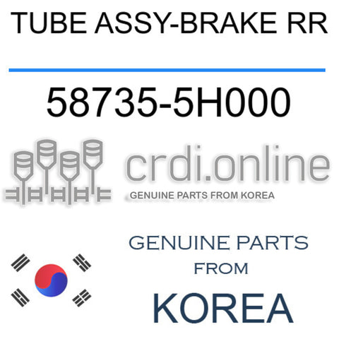 TUBE ASSY-BRAKE RR [ORIGINAL] 58735-5H000 587355H000 58735 5H000
