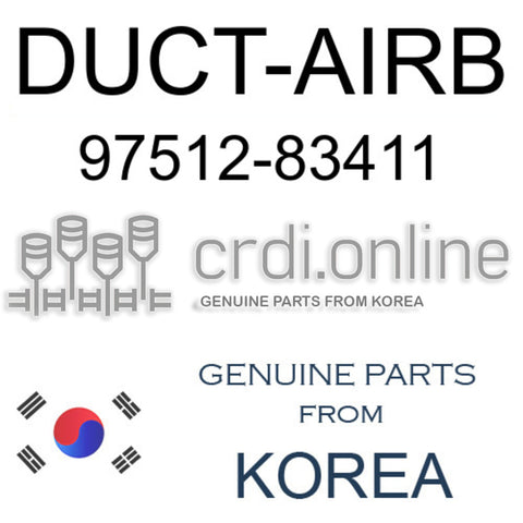 DUCT-AIRB [ORIGINAL] 97512-83411 9751283411 97512 83411