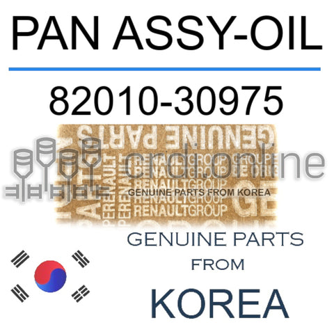 PAN ASSY-OIL [ORIGINAL] 82010-30975 8201030975 82010 30975