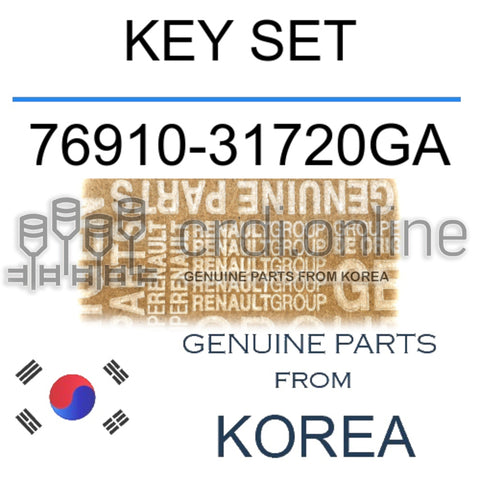 KEY SET [ORIGINAL] 76910-31720GA 7691031720GA 76910 31720GA