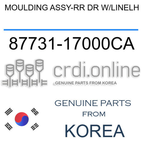 MOULDING ASSY-RR DR W/LINELH [ORIGINAL] 87731-17000CA 8773117000CA 87731 17000CA