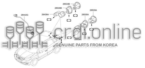 SENSOR UNIT-DISTANCE 28442-5022R 284425022R 28442 5022R