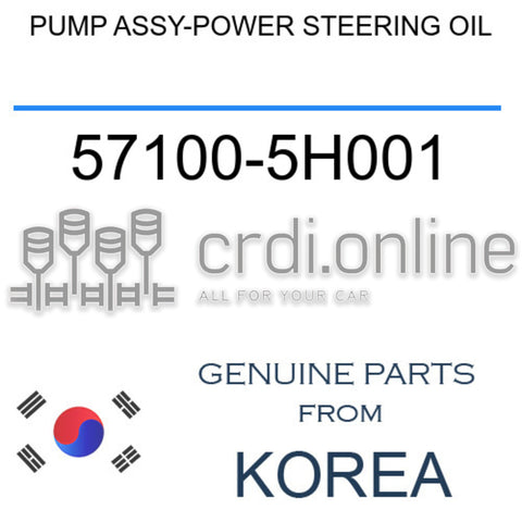 PUMP ASSY-POWER STEERING OIL 57100-5H001 571005H001 57100 5H001