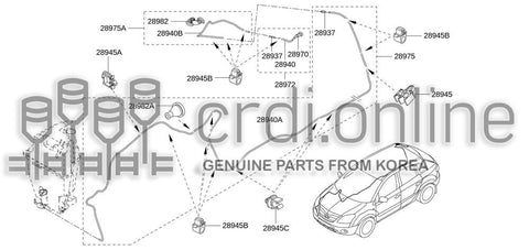 NOZZLE ASSY-BACK WINDOW WASHER 28970-JY00A 28970JY00A 28970 JY00A