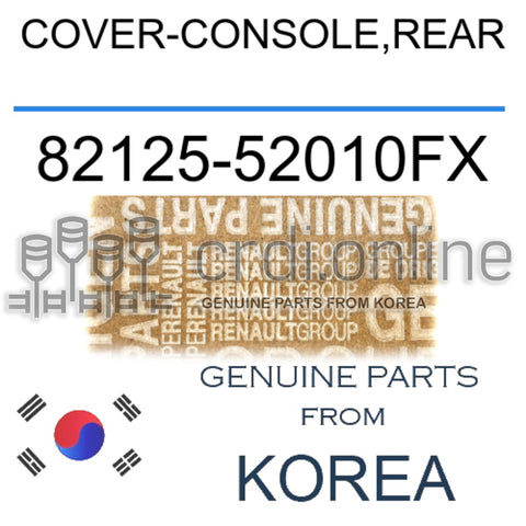 COVER-CONSOLE,REAR [ORIGINAL] 82125-52010FX 8212552010FX 82125 52010FX