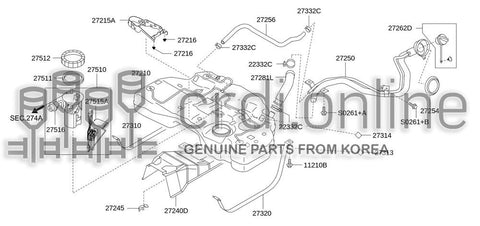 TANK ASSY-FUEL 27210-52101 2721052101 27210 52101