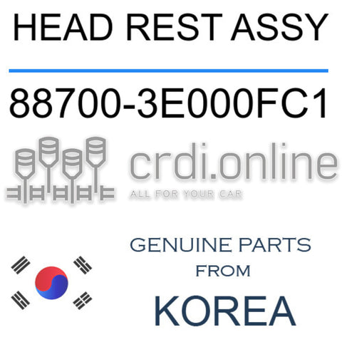 HEAD REST ASSY [ORIGINAL] 88700-3E000FC1 887003E000FC1 88700 3E000FC1