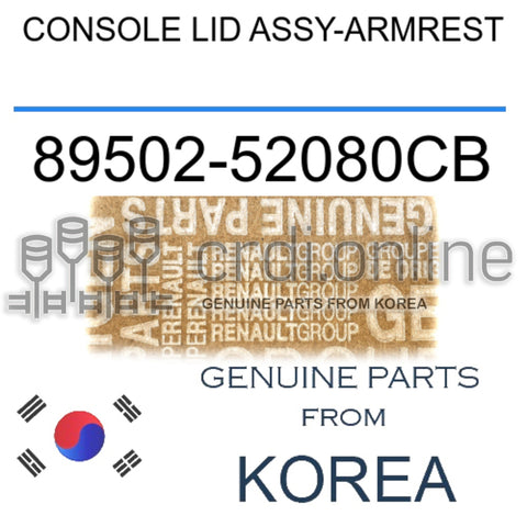 CONSOLE LID ASSY-ARMREST [ORIGINAL] 89502-52080CB 8950252080CB 89502 52080CB