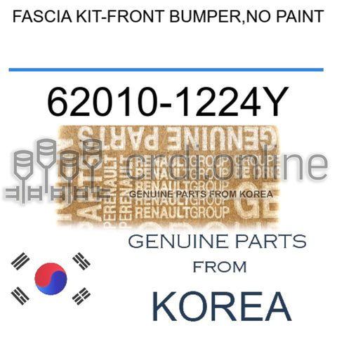 FASCIA KIT-FRONT BUMPER,NO PAINT [ORIGINAL] 62010-1224Y 620101224Y 62010 1224Y