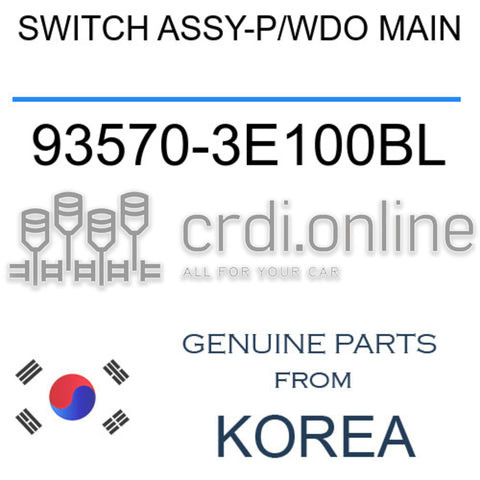 SWITCH ASSY-P/WDO MAIN [ORIGINAL] 93570-3E100BL 935703E100BL 93570 3E100BL