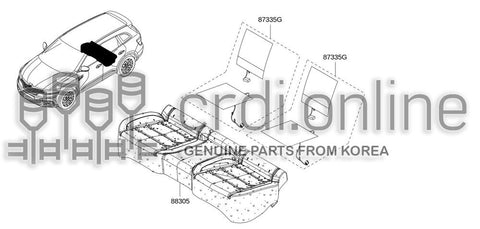 HEATER UNIT ASSY-REAR SEAT 88032-7519R 880327519R 88032 7519R