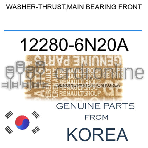 WASHER-THRUST,MAIN BEARING FRONT [ORIGINAL] 12280-6N20A 122806N20A 12280 6N20A