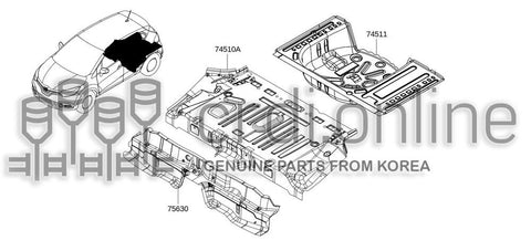 FLOOR ASSY-FRONT PARTREAR 74512-9118R 745129118R 74512 9118R