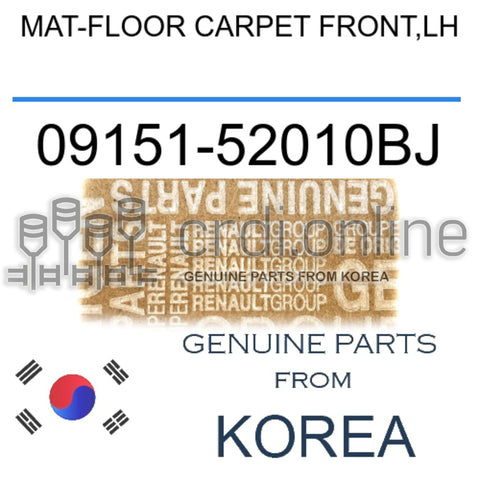 MAT-FLOOR CARPET FRONT,LH [ORIGINAL] 09151-52010BJ 0915152010BJ 09151 52010BJ