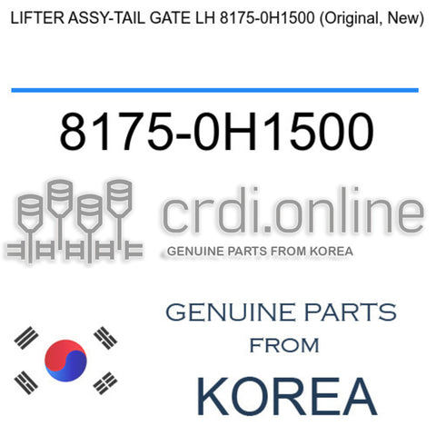 LIFTER ASSY-TAIL GATE LH ﻿8175-0H1500 (Original, New) [ORIGINAL] ﻿8175-0H1500 ﻿81750H1500 ﻿8175 0H1500