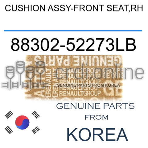 CUSHION ASSY-FRONT SEAT,RH [ORIGINAL] 88302-52273LB 8830252273LB 88302 52273LB