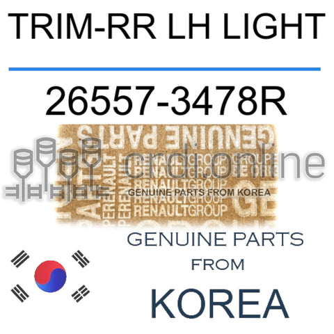 TRIM-RR LH LIGHT [ORIGINAL] 26557-3478R 265573478R 26557 3478R