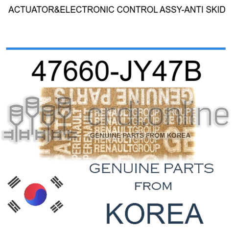 ACTUATOR&ELECTRONIC CONTROL ASSY-ANTI SKID [ORIGINAL] 47660-JY47B 47660JY47B 47660 JY47B