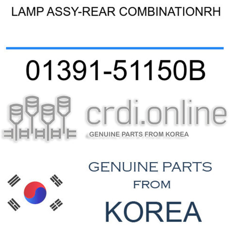 LAMP ASSY-REAR COMBINATIONRH [ORIGINAL] 01391-51150B 0139151150B 01391 51150B