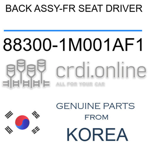 BACK ASSY-FR SEAT DRIVER 88300-1M001AF1 883001M001AF1 88300 1M001AF1