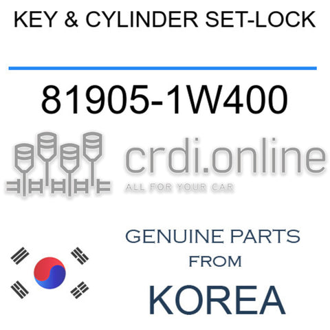 KEY & CYLINDER SET-LOCK [ORIGINAL] 81905-1W400 819051W400 81905 1W400