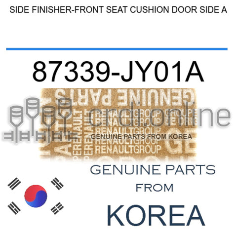 SIDE FINISHER-FRONT SEAT CUSHION DOOR SIDE A [ORIGINAL] 87339-JY01A 87339JY01A 87339 JY01A