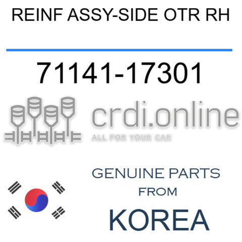 REINF ASSY-SIDE OTR RH [ORIGINAL] 71141-17301 7114117301 71141 17301