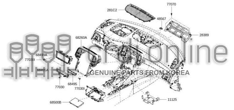 TRAY-GLOVE BOX 68500-8250R 685008250R 68500 8250R