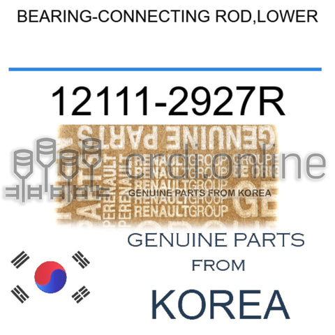 BEARING-CONNECTING ROD,LOWER [ORIGINAL] 12111-2927R 121112927R 12111 2927R