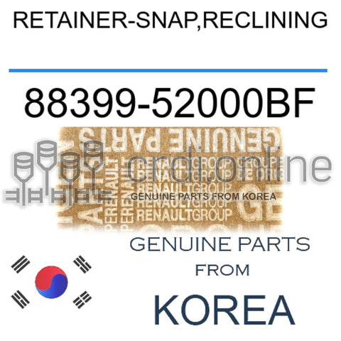 RETAINER-SNAP,RECLINING [ORIGINAL] 88399-52000BF 8839952000BF 88399 52000BF