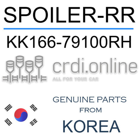 SPOILER-RR [ORIGINAL] KK166-79100RH KK16679100RH KK166 79100RH