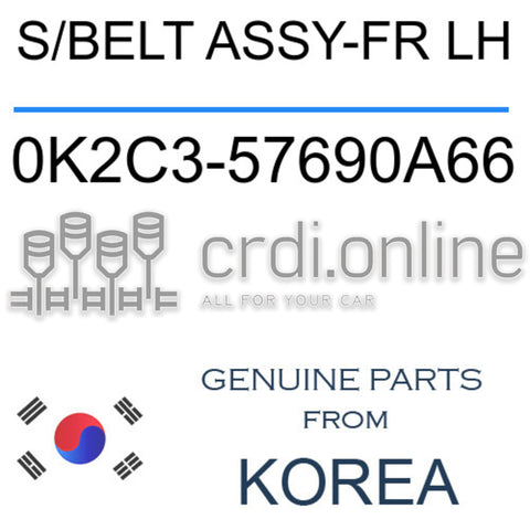 S/BELT ASSY-FR LH [ORIGINAL] 0K2C3-57690A66 0K2C357690A66 0K2C3 57690A66